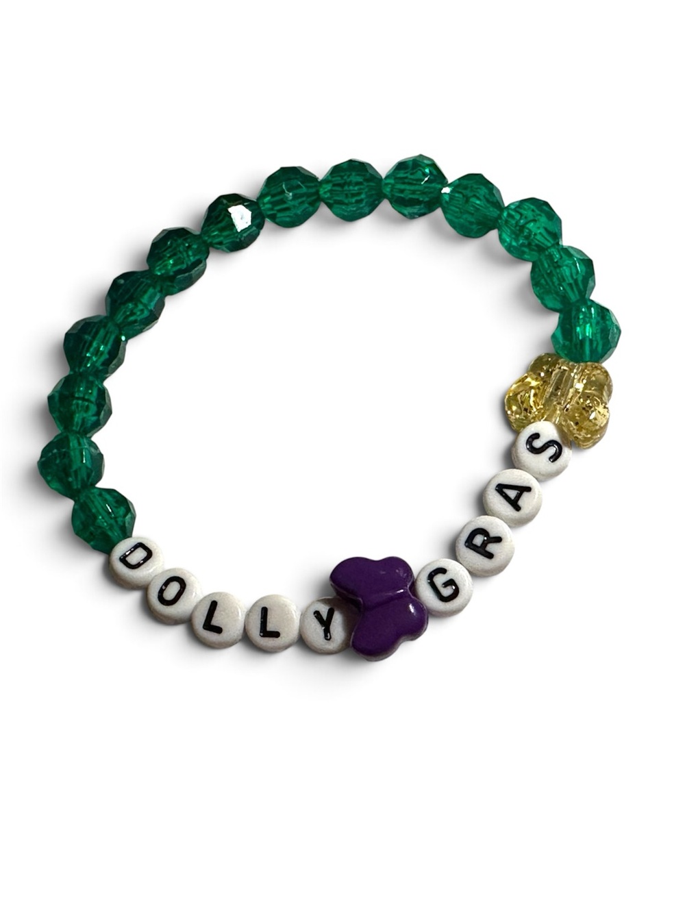 Dolly Parton / Dolly Gras handmade beaded bracelet